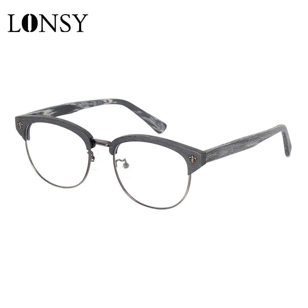 LONSY High Quality Wood Grain Optical Glasses Frame Anti Blue Light Transparent Computer Eyeglasses Frame Reading
LONSY High Quality Wood Grain Optical Glasses Frame Anti Blue Light Transparent Computer Eyeglasses Frame Reading