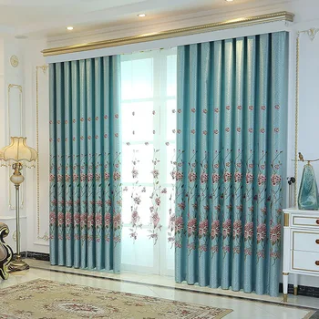 European Chenille Pastoral Embroidery Shading Curtains for Living Dining Room Bedroom.
European Chenille Pastoral Embroidery Shading Curtains for Living Dining Room Bedroom.