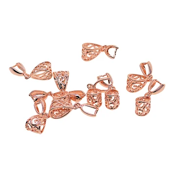 20Pcs/Pack Rose Gold Pinch Bails Clasp Connectors for Pendant Making, Exquisite Jewelry Findings 1x0.35x0.28"
20Pcs/Pack Rose Gold Pinch Bails Clasp Connectors for Pendant Making, Exquisite Jewelry Findings 1x0.35x0.28"