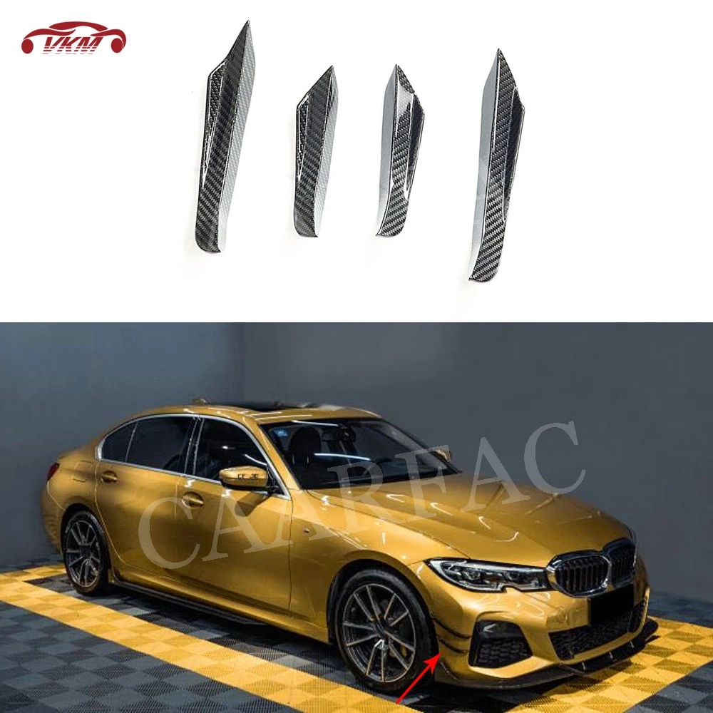 Dry Carbon Fiber Front Bumper Side Canard Splitters Fins Trim Stickers Spoiler For BMW 3 Series G20 2019 2020 Car Styling
Dry Carbon Fiber Front Bumper Side Canard Splitters Fins Trim Stickers Spoiler For BMW 3 Series G20 2019 2020 Car Styling