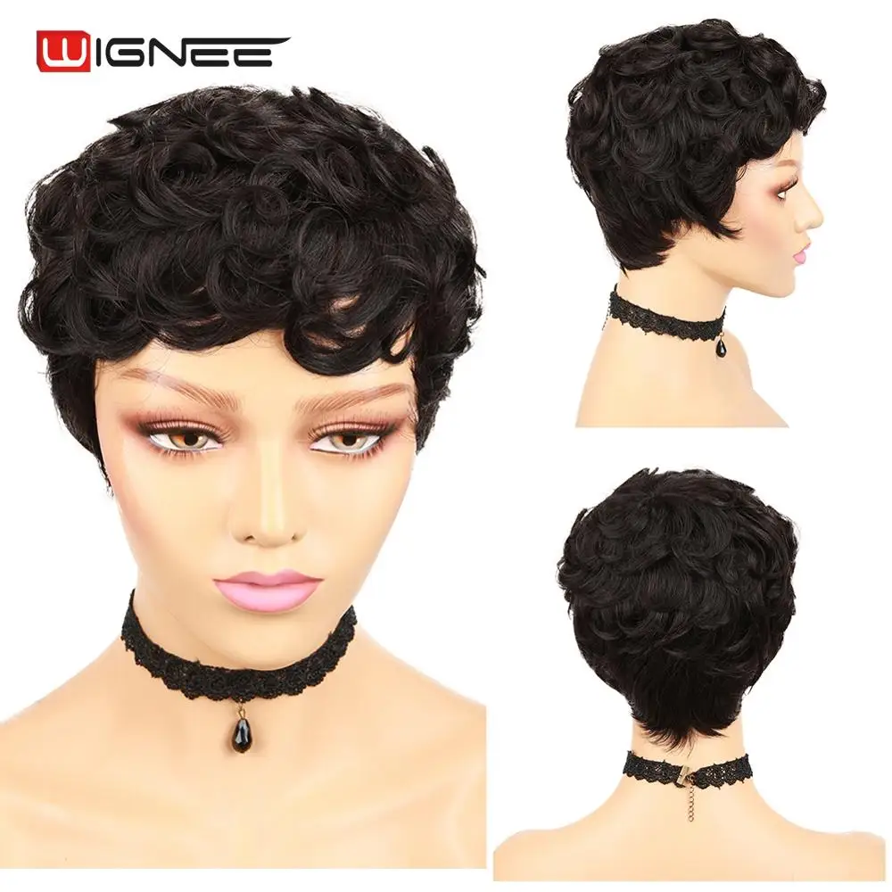 Wignee Jerry Curl Short Human Hair Wigs For Black Women Full Machine Remy Brazilian Hair150% Density Glueless Short Human Wigs
Wignee Jerry Curl Short Human Hair Wigs For Black Women Full Machine Remy Brazilian Hair150% Density Glueless Short Human Wigs