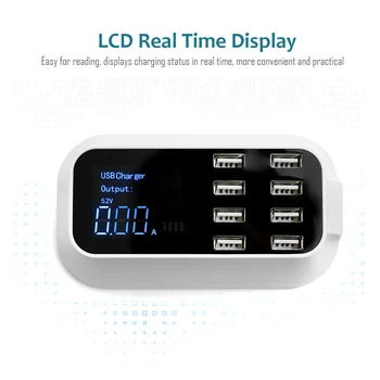 Hot 8 Ports Digital LCD Display USB Charger For Android iPhone Adapter Tablet Mobile Phone 2.4A Fast Charger For huawei samsung
Hot 8 Ports Digital LCD Display USB Charger For Android iPhone Adapter Tablet Mobile Phone 2.4A Fast Charger For huawei samsung