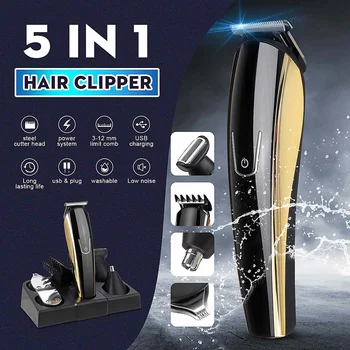 Multi-function 5 in 1 Hiar Clipper Nose Hair Trimmer Shaver Angle Cutter Professional Hair Trimmer Electric Beard Trimmer
Multi-function 5 in 1 Hiar Clipper Nose Hair Trimmer Shaver Angle Cutter Professional Hair Trimmer Electric Beard Trimmer
