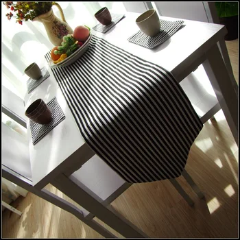 white and black stripe runner table decoration wedding party banquet cloth cover on the table modern camino de mesa DW314 
white and black stripe runner table decoration wedding party banquet cloth cover on the table modern camino de mesa DW314