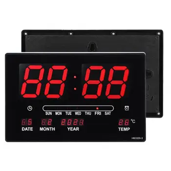 Multifunctional Electronic Digital LED Calendar Clock Time Temperature Display 110-220V EU Plug
Multifunctional Electronic Digital LED Calendar Clock Time Temperature Display 110-220V EU Plug