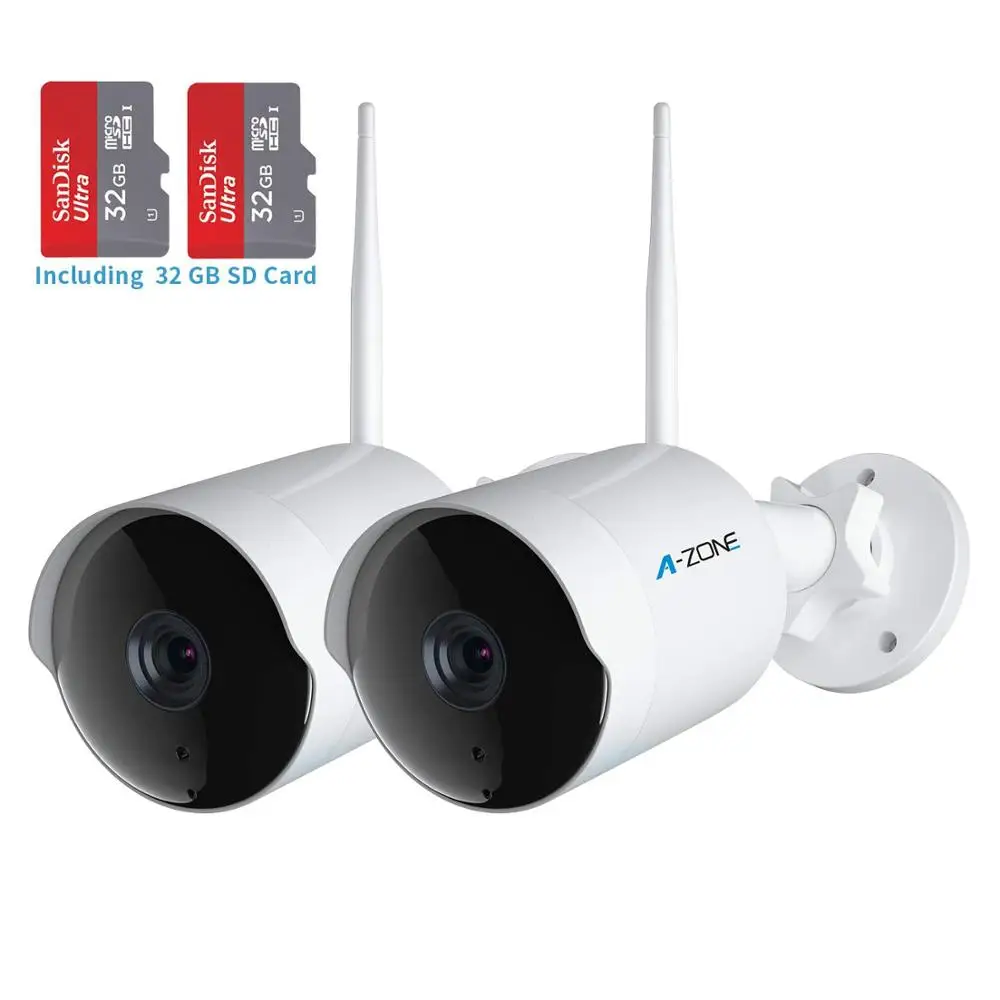 2Pcs/1Pcs 2MP Wifi Camera Outdoor 2.4G HD IP Camera CCTV Wireless Weatherproof Security Night Vision Camera with 32GB Card
2Pcs/1Pcs 2MP Wifi Camera Outdoor 2.4G HD IP Camera CCTV Wireless Weatherproof Security Night Vision Camera with 32GB Card