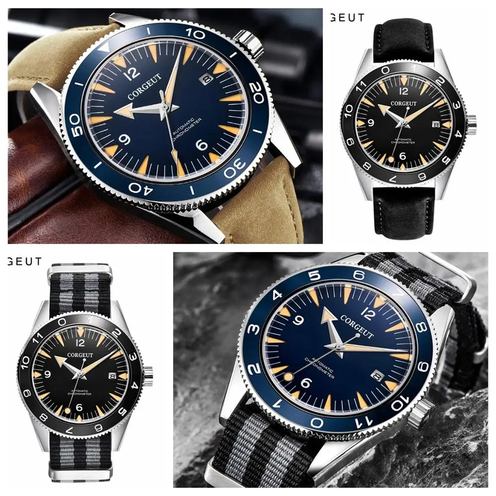 Corgeut 41mm Miyota 8215 automatic man's mechanical watch waterproof luminescent sterile dial calendar sapphire glass nylon
Corgeut 41mm Miyota 8215 automatic man's mechanical watch waterproof luminescent sterile dial calendar sapphire glass nylon