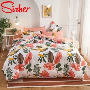 Nordic Leaf Print Bedding Set Modern Bed Linen Duvet Cover Set with Pillowcase Single Double Queen King Quilt Covers Bedclothes
Nordic Leaf Print Bedding Set Modern Bed Linen Duvet Cover Set with Pillowcase Single Double Queen King Quilt Covers Bedclothes