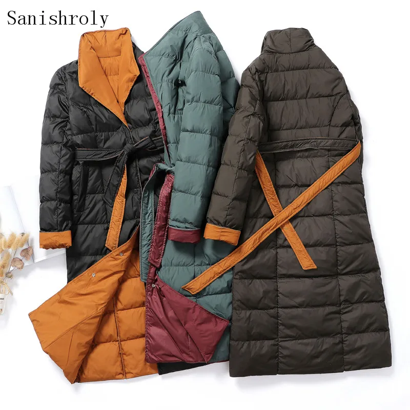 Warm Lightweight White Duck Down Coat Autumn Winter 2021 Women Suit Collar Long Down Jacket Female Windbreaker Parkas With Belt
Warm Lightweight White Duck Down Coat Autumn Winter 2021 Women Suit Collar Long Down Jacket Female Windbreaker Parkas With Belt