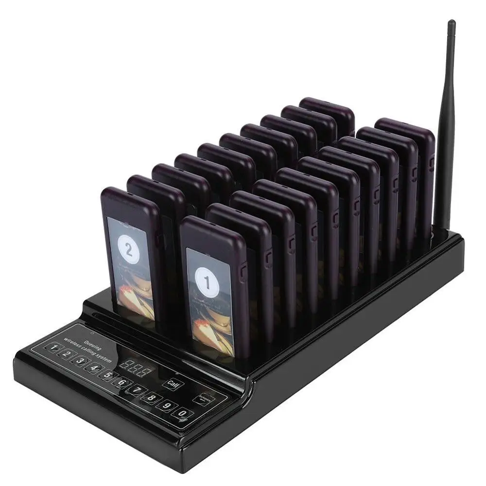 UEEVII Channel Wireless Paging Queuing System Restaurant Pager Guest Paging System with 1 Transmitter + 20 Coaster Pagers
UEEVII Channel Wireless Paging Queuing System Restaurant Pager Guest Paging System with 1 Transmitter + 20 Coaster Pagers