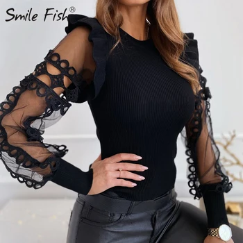 Office White Slim Fit Mesh Crochet Shirts Elegant Lace Blouse Women Butterfly Hollow Out Lace Sleeve Lady Ribbed New Blusa G1314
Office White Slim Fit Mesh Crochet Shirts Elegant Lace Blouse Women Butterfly Hollow Out Lace Sleeve Lady Ribbed New Blusa G1314