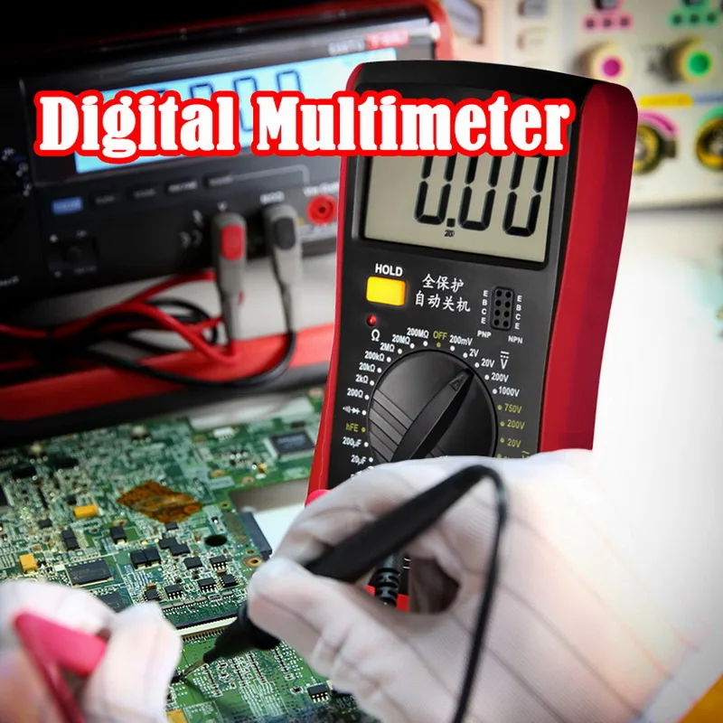 1PCS LCD Digital Multimeter Voltage Meter Tester A9205B AC/DC Current Voltage Resistance Capacitance Meter with Tester Probe
1PCS LCD Digital Multimeter Voltage Meter Tester A9205B AC/DC Current Voltage Resistance Capacitance Meter with Tester Probe