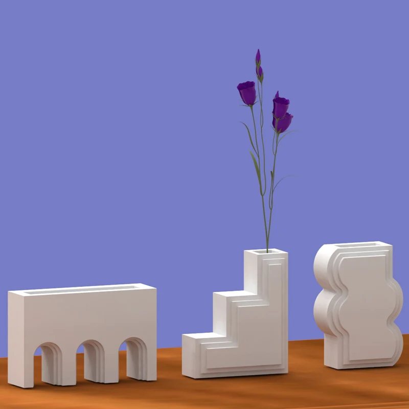 Concrete Flowerpot Vase Silicone Mold Gypsum Home Decoration Combination Furnishing Mold Simple Design Nordic Style Mold tool
Concrete Flowerpot Vase Silicone Mold Gypsum Home Decoration Combination Furnishing Mold Simple Design Nordic Style Mold tool