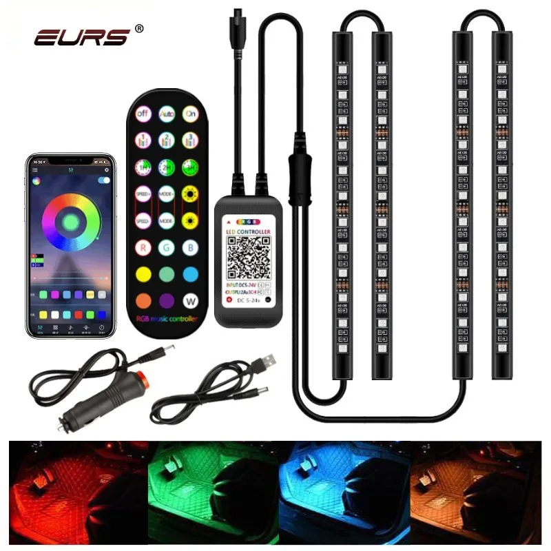 LED Car Foot Light Ambient Lamp APP Bluetooth Control for Car Interior Atmosphere Light Lamp Auto Interior Decorative Lights
LED Car Foot Light Ambient Lamp APP Bluetooth Control for Car Interior Atmosphere Light Lamp Auto Interior Decorative Lights