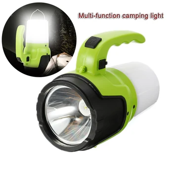 

Rechargeable LED Flashlight Torch USB Portable Spotlight 10W Searchlight Camp Built-in 2400mAh Lithium Battery