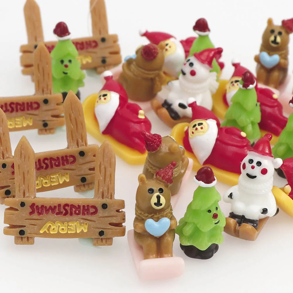 10Pcs Cute Mini Mix 3D Skiing Santa Snowman Christmas Tree Flat Back Resin Cabochons DIY Resin Crafts For Xmas Party Accessories
10Pcs Cute Mini Mix 3D Skiing Santa Snowman Christmas Tree Flat Back Resin Cabochons DIY Resin Crafts For Xmas Party Accessories