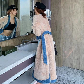 Natural Sheep Shearing Jacket Female Double Faced Fur Coat Women Winter Autumn Clothes 2020 Vintage Long Real Wool Jackets 19103
Natural Sheep Shearing Jacket Female Double Faced Fur Coat Women Winter Autumn Clothes 2020 Vintage Long Real Wool Jackets 19103