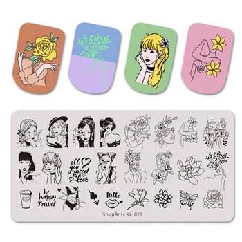 Stainless Steel Stamping Plates Beautiful Girl And Flower Women Butterfly Image Stencil Nail Art Stencil Stamp Mold Template
Stainless Steel Stamping Plates Beautiful Girl And Flower Women Butterfly Image Stencil Nail Art Stencil Stamp Mold Template