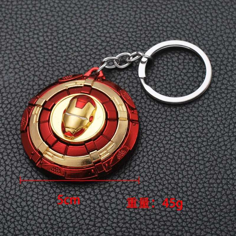 Rotatable Disney Marvel Avengers Iron Man Captain America Alloy Metal Shield Key Clips Weapon Model Decoration Christmas Gifts | Игрушки и