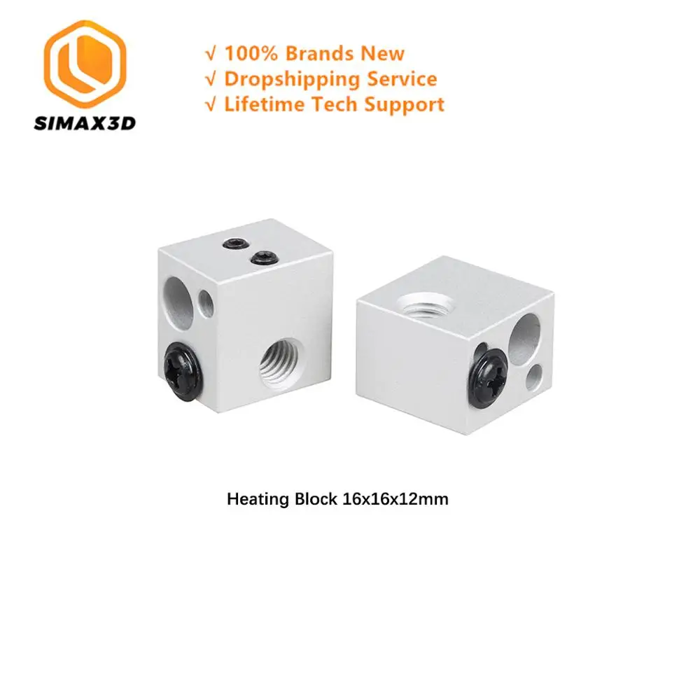 SIMAX3D 3D printer Accessories Aluminum Heater Block heated block for Ender3, Mega and other DIY 3D printers
SIMAX3D 3D printer Accessories Aluminum Heater Block heated block for Ender3, Mega and other DIY 3D printers