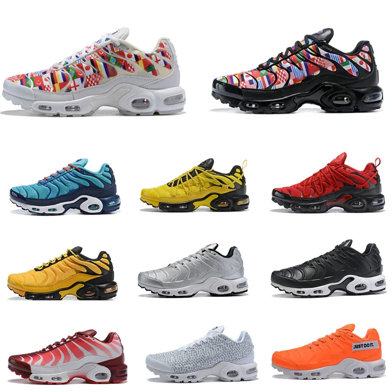 

2019 Men Running shoes Before After the Bite TN Plus 90 Hyper Blue International Flag NIC QSLimited Tns Sport Sneakers