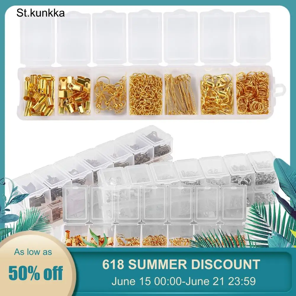 390PCS/Set Earrings Hook Jump Ring Eye Headpins Lobster Clasp DIY For Necklace Chain Jewelry Making kits Finding Supplies sets
390PCS/Set Earrings Hook Jump Ring Eye Headpins Lobster Clasp DIY For Necklace Chain Jewelry Making kits Finding Supplies sets