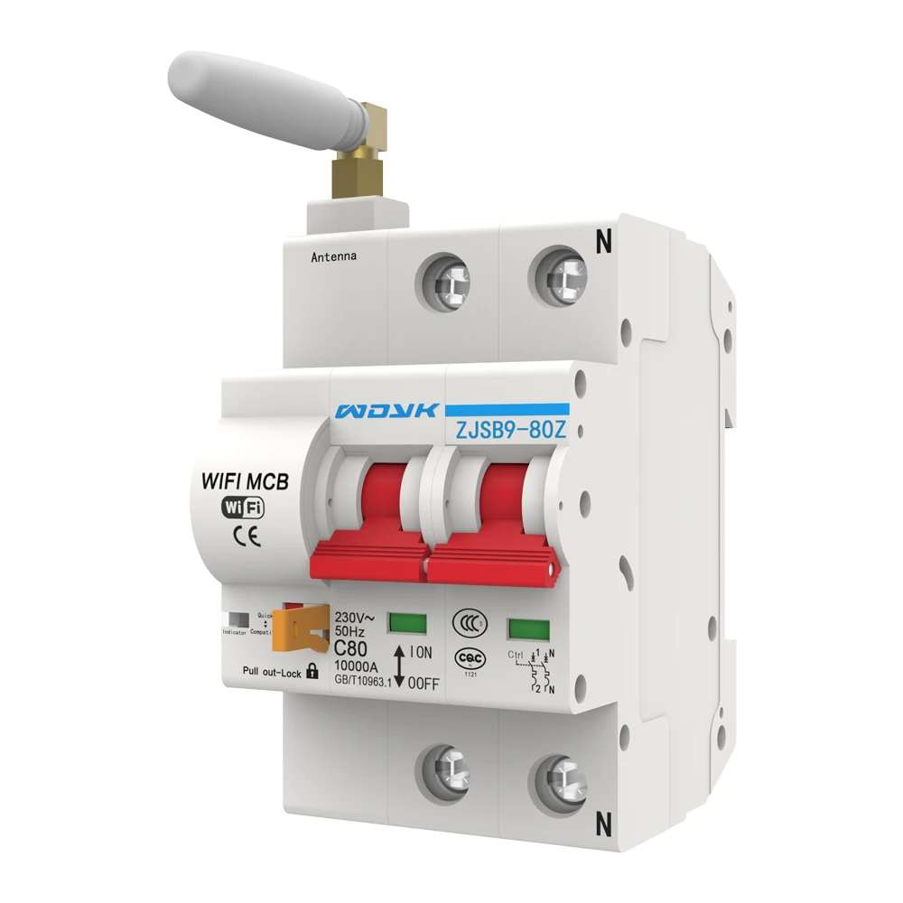 2P WiFi Intelligent Circuit Breaker with Energy Monitoring and Meter Function Compactible with Alexa and Google Home 110V / 220V
2P WiFi Intelligent Circuit Breaker with Energy Monitoring and Meter Function Compactible with Alexa and Google Home 110V / 220V