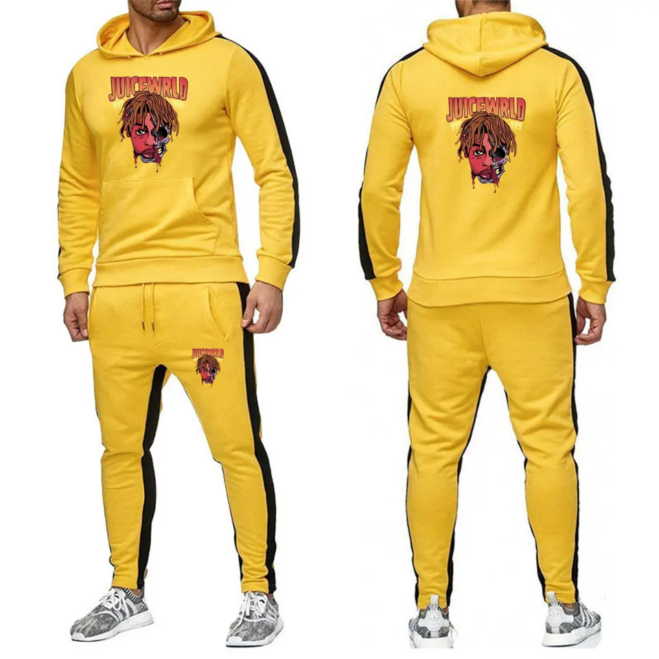 Мужской спортивный костюм Juice WRLD белая толстовка с капюшоном из флиса в стиле
