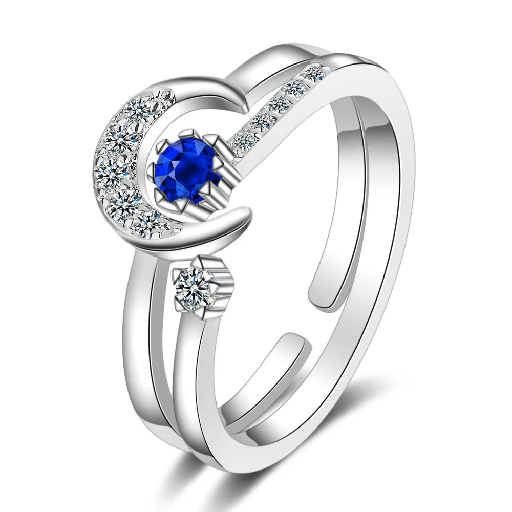 2020 New Arrival 925 Sterling Silver Two-in-one Moon Star Crystal Ladies Finger Rings Jewelry Women Birthday Gift Cheap Ring
2020 New Arrival 925 Sterling Silver Two-in-one Moon Star Crystal Ladies Finger Rings Jewelry Women Birthday Gift Cheap Ring