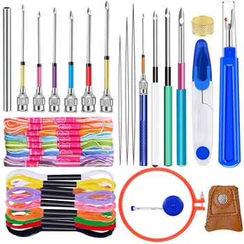 LMDZ 41 pcs Embroidery Beginner Kit Embroidery Floss Needle Threader and Embroidery Hoop Cross Stitching Punch Needle Tool
LMDZ 41 pcs Embroidery Beginner Kit Embroidery Floss Needle Threader and Embroidery Hoop Cross Stitching Punch Needle Tool