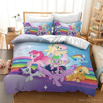 3D Cartoon Little Horse Pony Duvet Cover Set Comforter Cover with Pillowcase Twin Full Queen King Size Bedding Set for Children
3D Cartoon Little Horse Pony Duvet Cover Set Comforter Cover with Pillowcase Twin Full Queen King Size Bedding Set for Children