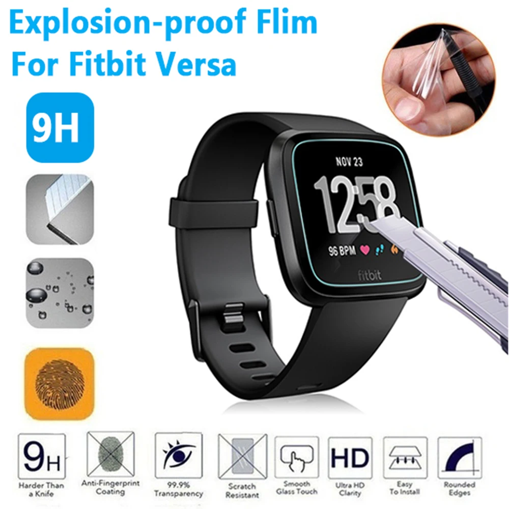 

1PC Screen Protector Film for Fitbit Versa HD Tempered Glass LCD Screen Protective Film for Fitbit Versa Smart Watch Accessories