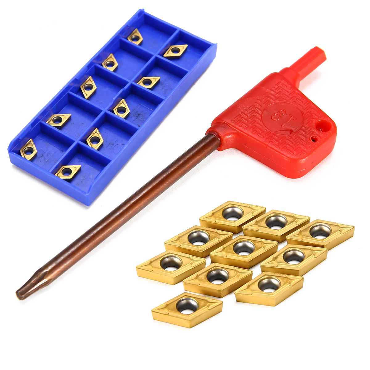 Practical 10Pcs DCMT070204 US735 DCMT21.51Carbide Insert with Wrench Turning Tool Lathe CNC Tool Milling Cutter
Practical 10Pcs DCMT070204 US735 DCMT21.51Carbide Insert with Wrench Turning Tool Lathe CNC Tool Milling Cutter