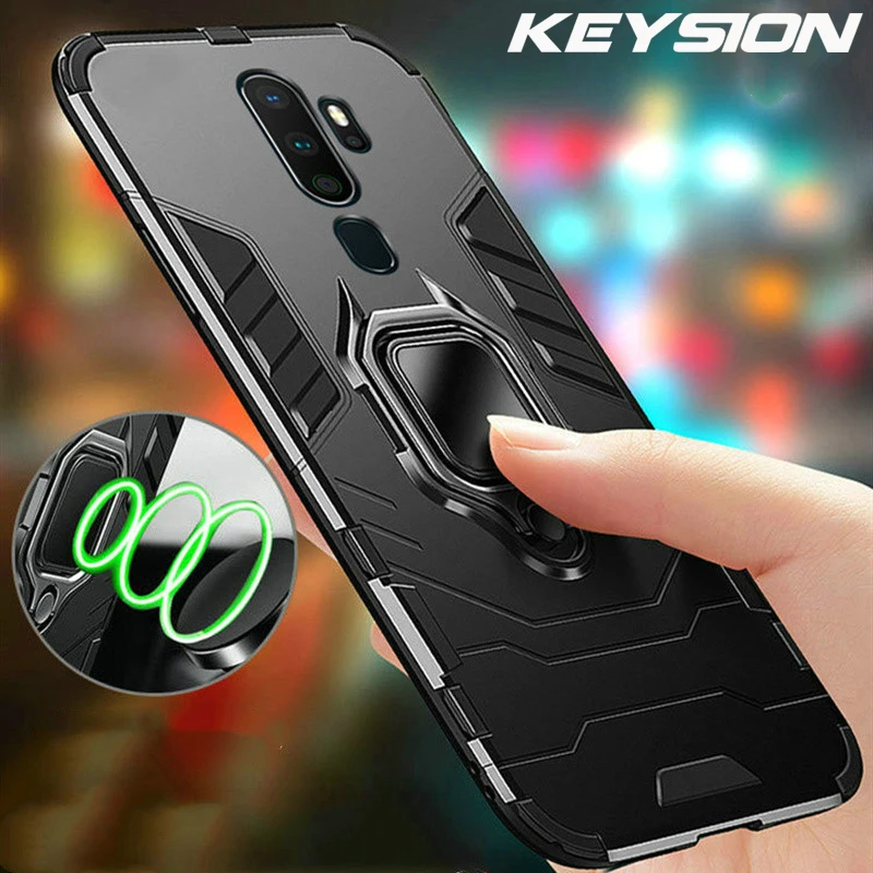 Противоударный армированный чехол KEYSION для OPPO A9 2020 A11X держатель-подставка