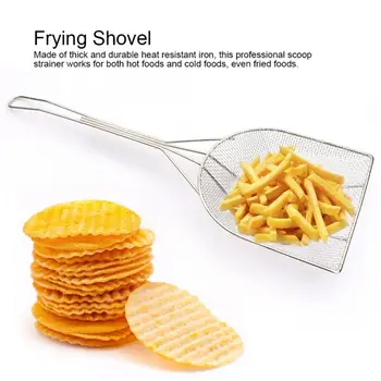 Multi-function Kitchen Cooking Food Frying Shovel French Fries Mesh Spoon Strainer Filter Kitchen Colander 
Multi-function Kitchen Cooking Food Frying Shovel French Fries Mesh Spoon Strainer Filter Kitchen Colander