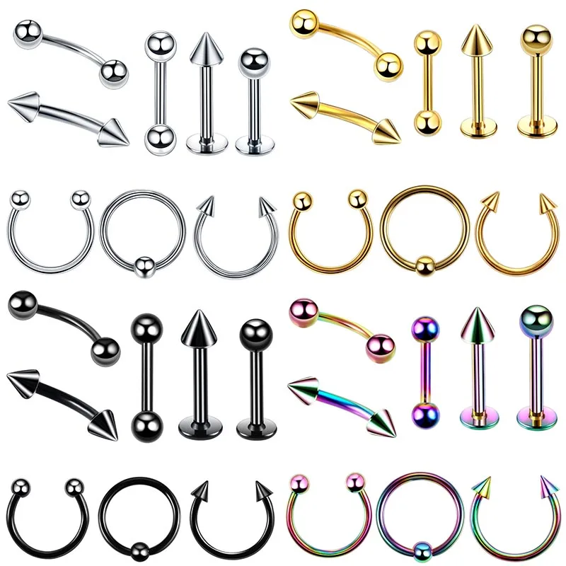 8pcs/bag Piercing set Nose Lip Piercing Septum Stainless Steel 6 8 10MM Eyebrow Nail Bone Nail Punk Body Piercing Labret Jewelry
8pcs/bag Piercing set Nose Lip Piercing Septum Stainless Steel 6 8 10MM Eyebrow Nail Bone Nail Punk Body Piercing Labret Jewelry