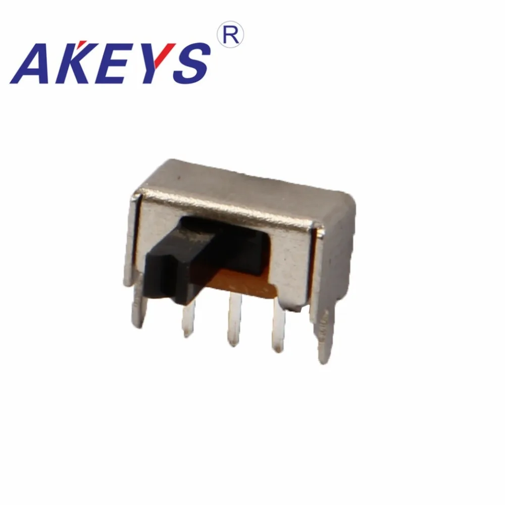 Description Picture 2 of item10PCS SK-12D07 1P2T Single pole double throw slide switch side insert type pin spacing 2.0mm 3 pin with fixed pin