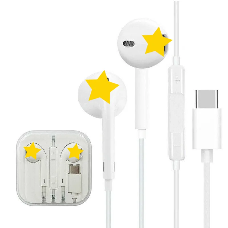 Type-C In-Ear Earphone Stereo phone with Microphone Mic Surround Sound Headset Earbuds Wired Earpiece
Type-C In-Ear Earphone Stereo phone with Microphone Mic Surround Sound Headset Earbuds Wired Earpiece