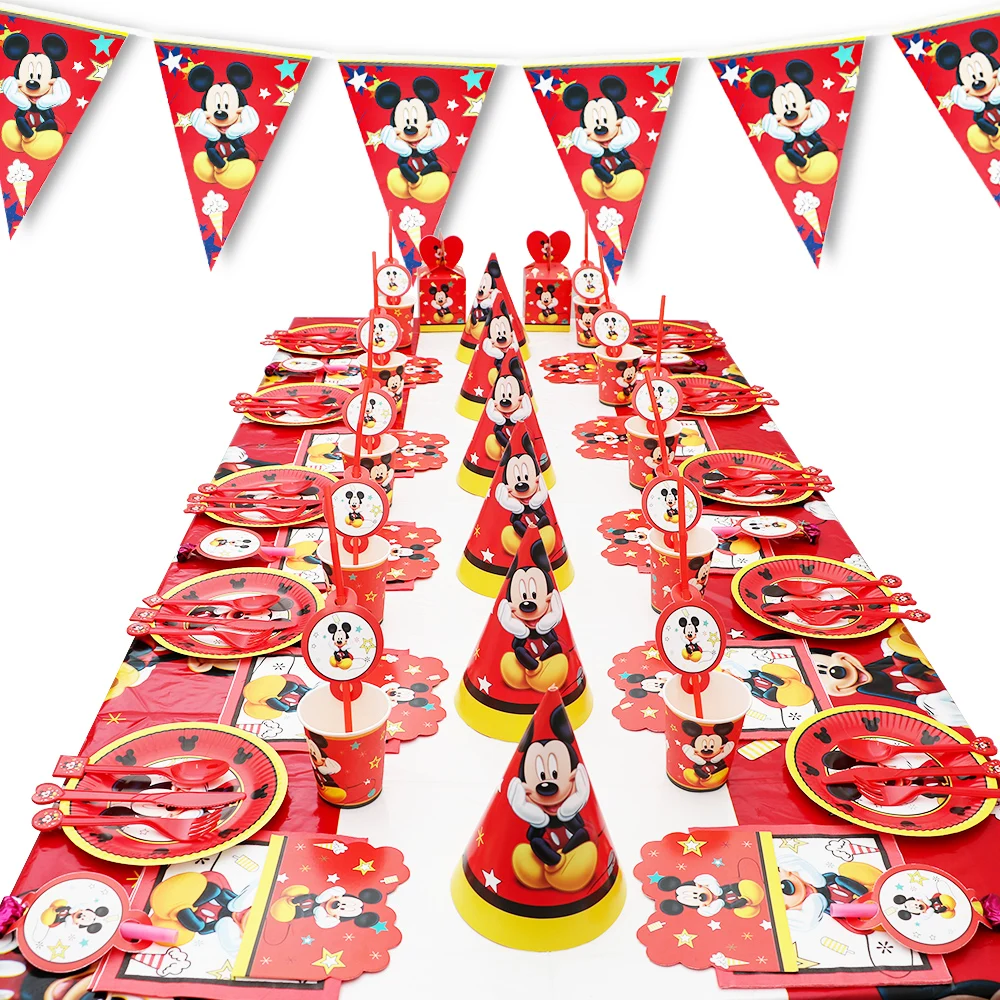 Красный Микки Маус украшения для детского дня рождения Детские шары | Дом и сад