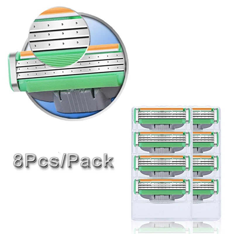 Razor Blades For Men 3 Layer Blades 8pcs/pack For Gillettee Mache 3 High Quality Shaving Cassettes Face Razor Shaving Blades
Razor Blades For Men 3 Layer Blades 8pcs/pack For Gillettee Mache 3 High Quality Shaving Cassettes Face Razor Shaving Blades