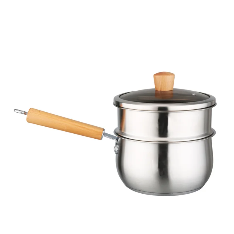 High Quality 1set Milk Steam Pot Double-Layer Stainless Steel Multifunction Boiler Cooking Pots 18Cm Single Bottom Milk Pan
High Quality 1set Milk Steam Pot Double-Layer Stainless Steel Multifunction Boiler Cooking Pots 18Cm Single Bottom Milk Pan