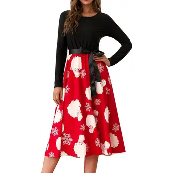 Xmas Lady Santa Print Patchwork Waist Belt Long Sleeve O Neck A Line Midi Dress Waist Belt Long Sleeve O Neck A Line Midi Dress
Xmas Lady Santa Print Patchwork Waist Belt Long Sleeve O Neck A Line Midi Dress Waist Belt Long Sleeve O Neck A Line Midi Dress