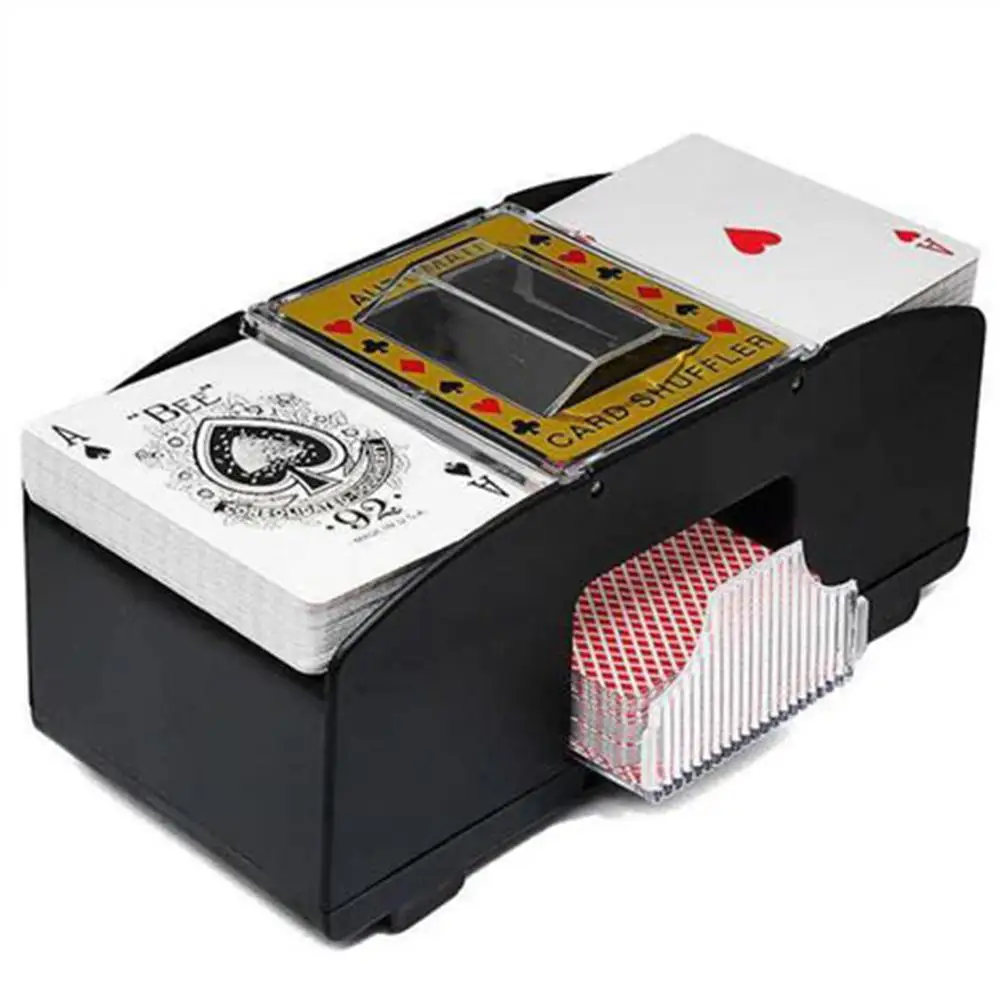 

Board Game Poker Shuffle Playing Cards Wooden Electric Automatic Shuffler Entertainment Gaming Playing Cards Shuffling Machine