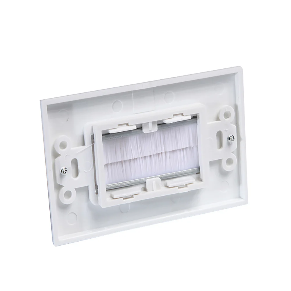 Cable Pass Through Brush Plate Panel Wall Socket Home Single Gang Easy Install Anti Dust Insert Cover Outlet Mount White ABS
Cable Pass Through Brush Plate Panel Wall Socket Home Single Gang Easy Install Anti Dust Insert Cover Outlet Mount White ABS