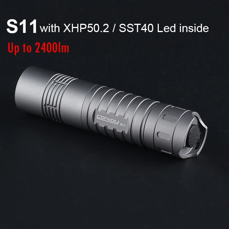 Most Powerful LED Flashlight Convoy S11 with XHP50.2 / SST40 LED Lantern 26650 18650 Portable Lanterna 2400lm Tactical Torch
Most Powerful LED Flashlight Convoy S11 with XHP50.2 / SST40 LED Lantern 26650 18650 Portable Lanterna 2400lm Tactical Torch