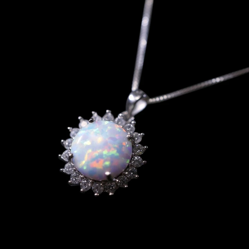 Фото Modern Women Necklace 2021 Statement Wedding Jewelry Accessories Fashion Crystal Zircon Imitation Opal for | Украшения и
