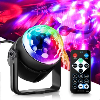 Sound Activated Rotating Disco Ball Party Lights Strobe Light 3W RGB LED DJ Stage Lights Fo Christmas Home Bar Xmas Wedding Show
Sound Activated Rotating Disco Ball Party Lights Strobe Light 3W RGB LED DJ Stage Lights Fo Christmas Home Bar Xmas Wedding Show