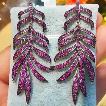 missvikki New Hot Summer romance Strip leaves Pendant Earrings for Noble Women Bridal Wedding Party Daily boucle d'oreille femme
missvikki New Hot Summer romance Strip leaves Pendant Earrings for Noble Women Bridal Wedding Party Daily boucle d'oreille femme