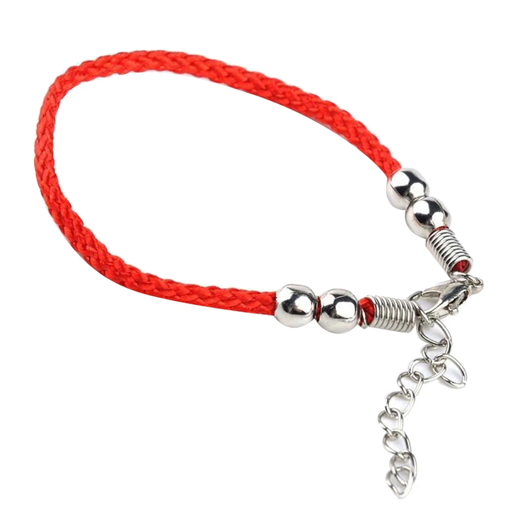 Men Women Four Beads Braided Rope Bracelet Adjustable Bangle Birthday Gift