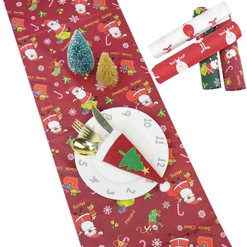 Christmas Table Runner Ornament Santa Claus Elk Printed Cloth Dinner Table Flag Merry Christmas Tablecloth Home New Year Navidad
Christmas Table Runner Ornament Santa Claus Elk Printed Cloth Dinner Table Flag Merry Christmas Tablecloth Home New Year Navidad